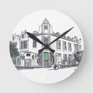 Straße der Altstadt Runde Wanduhr