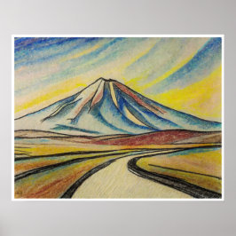 Straße der Wüste - Kunstdruckerei Poster