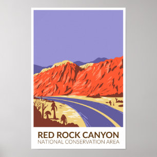 Straße des Red Rock Canyon National Conservation A Poster