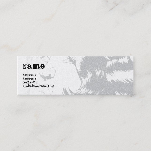 STRASSE, DIE 1 ZEICHNET MINI VISITENKARTE (Vorderseite)