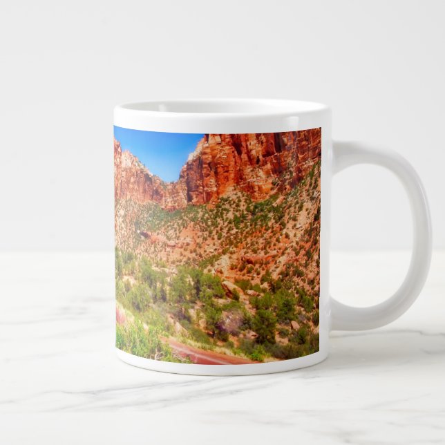 Straße durch den Zion-Nationalpark Jumbo-Tasse (Rechts)