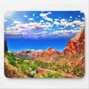 Straße durch den Zion-Nationalpark Mousepad