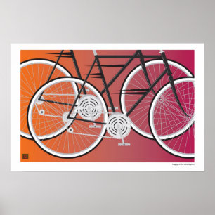 Straße Fahrrad-Druck Poster