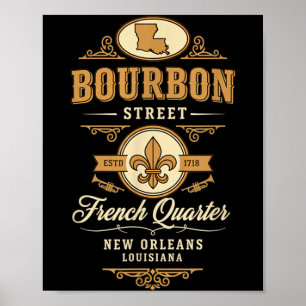 Straße French Quarter New Orleans Louisiana Poster
