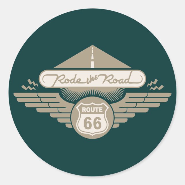 Straße - Gold Runder Aufkleber (Vorderseite)