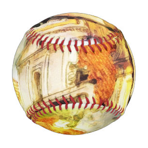 Straße im alten Teil des Prags Baseball