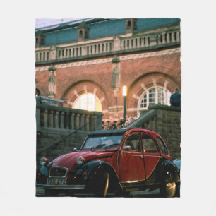 Straße im alten Vintagen Stil Fleecedecke