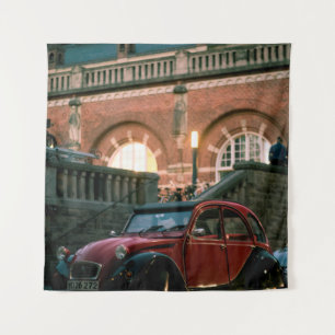 Straße im alten Vintagen Stil Wandteppich