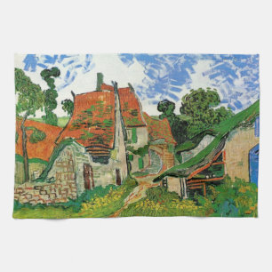 Straße im Dorf von Vincent van Gogh Geschirrtuch