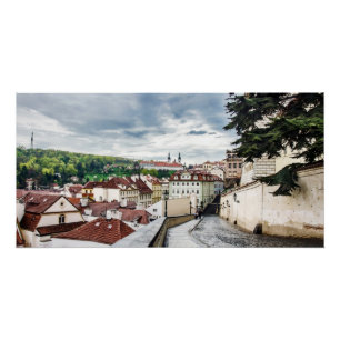 Straße im Stadtzentrum von Prag Poster