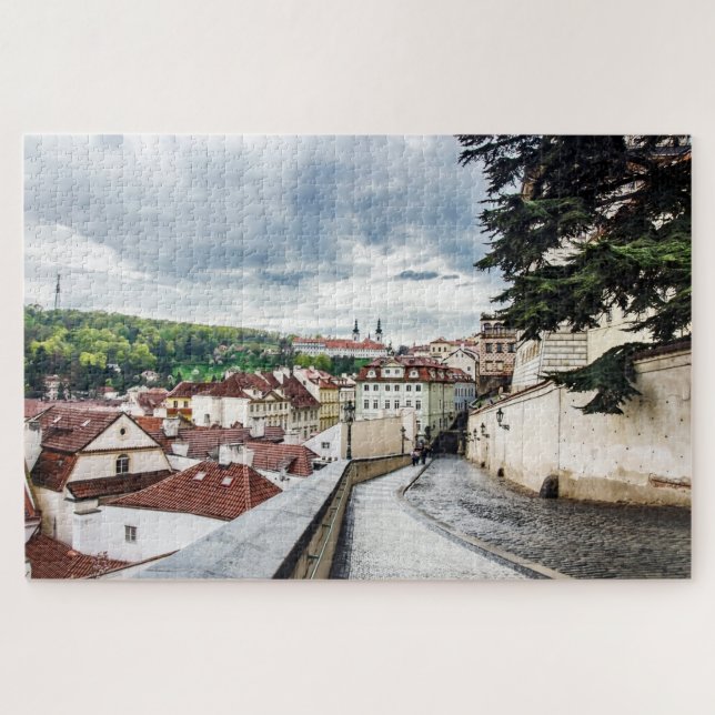 Straße im Stadtzentrum von Prag Puzzle (Horizontal)
