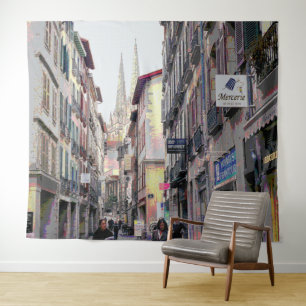 Straße in Bayonne Wandteppich