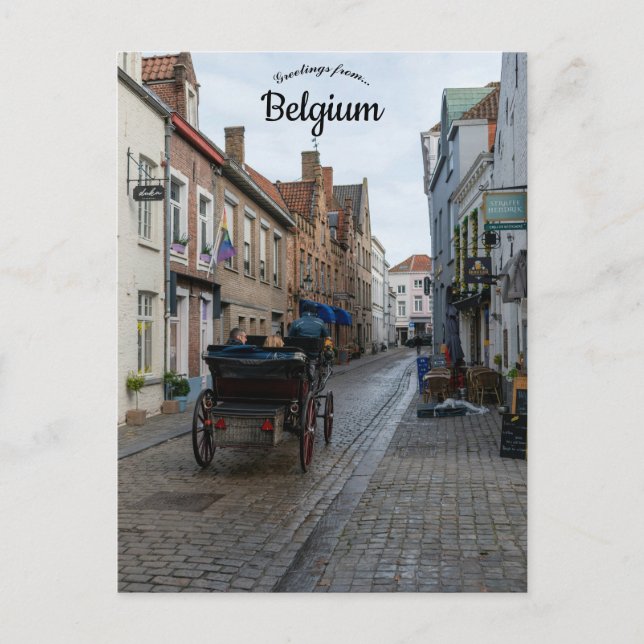 Straße in Belgien Postkarte (Vorderseite)