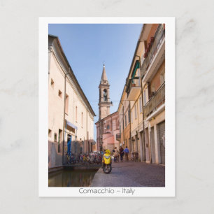 Straße in Comacchio Postkarte