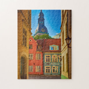 Straße in der Altstadt Estland Puzzle