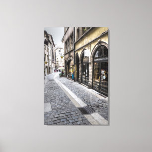 Straße in der Altstadt, Frankreich Leinwanddruck