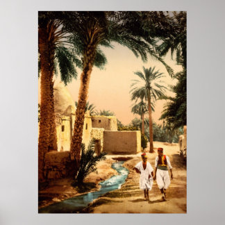 Straße in der Altstadt von Biskra Algerien Poster