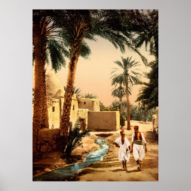 Straße in der Altstadt von Biskra Algerien Poster (Vorne)