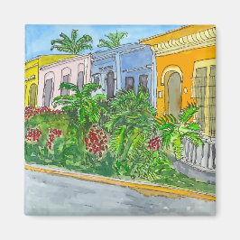 Straße in der Altstadt von Mazatlán, Mexiko Magnet