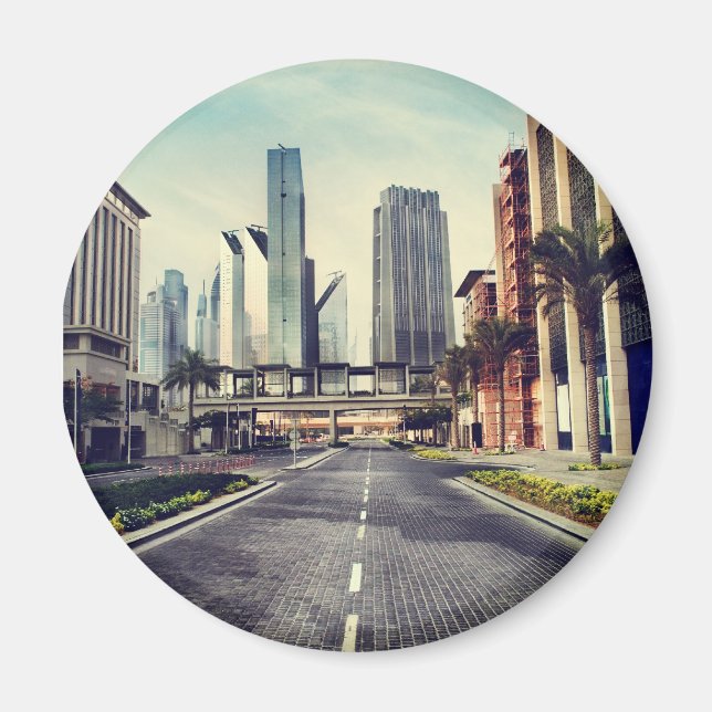 Straße in Dubai Magnet (Vorne)