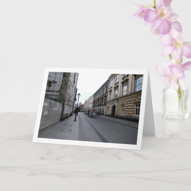 Straße in Krakau, Polen Karte (Orchidee)