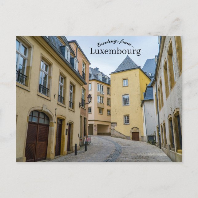 Straße in Luxemburg Postkarte (Vorderseite)