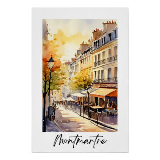 Straße in Montmartre Poster