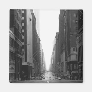 Straße in NY City B&W Magnet