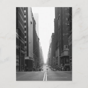 Straße in NY City B&W Postkarte
