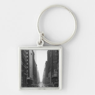 Straße in NY Stadt B&W Schlüsselanhänger