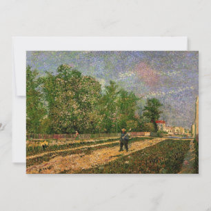 Straße in Paris mit Bauer von Vincent van Gogh Einladung