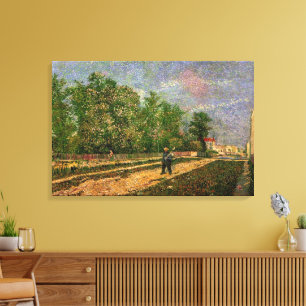 Straße in Paris mit Bauer von Vincent van Gogh Leinwanddruck