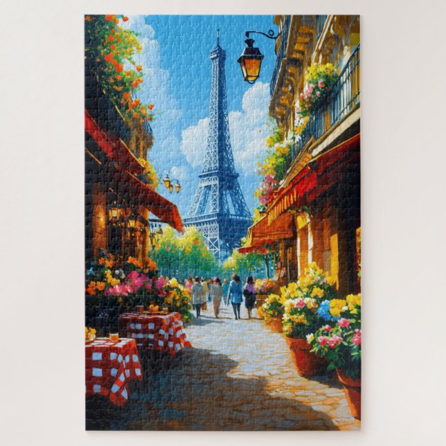 Straße in Paris Puzzle (Vertikal)