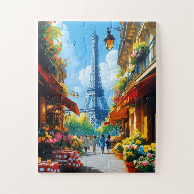 Straße in Paris Puzzle (Vertikal)