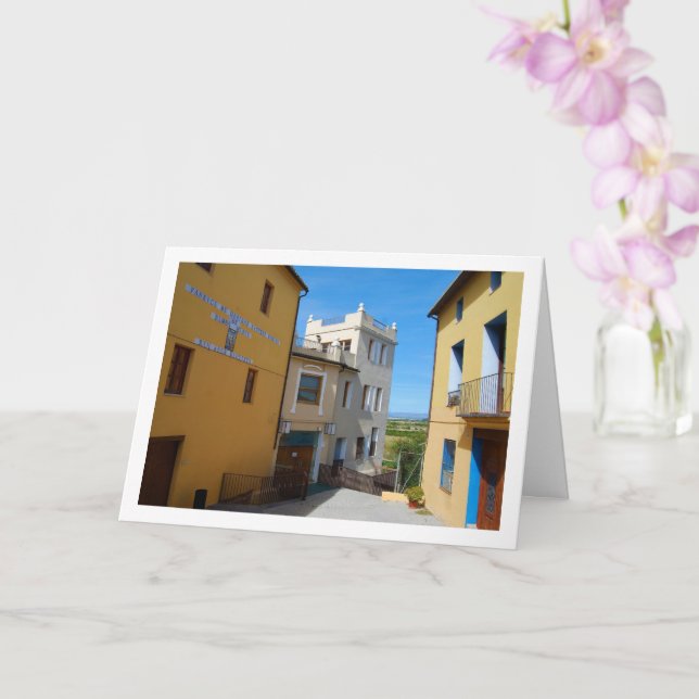 Straße in Riba-roja de Túria, spanische Stadt Karte (Orchidee)