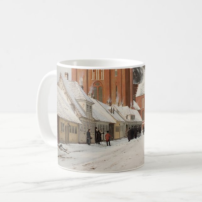 Straße in Roskilde 1836 Kaffeetasse (Vorderseite Links)