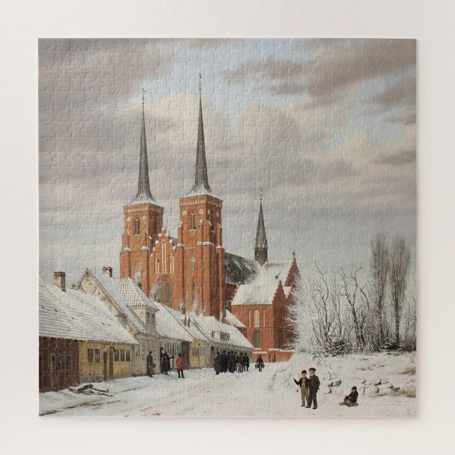 Straße in Roskilde 1836 Puzzle (Vertikal)