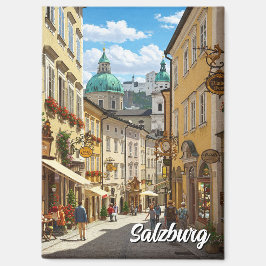 Straße in Salzburg Austria Travel Magnet