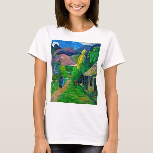 Straße in Tahiti, Gauguin T-Shirt (Vorderseite)
