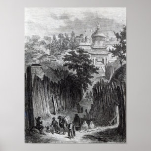 Straße in Urga Poster