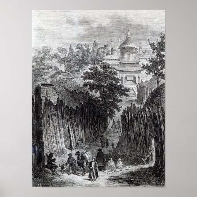 Straße in Urga Poster (Vorne)