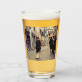 Straße in Venedig (Elegante Frau) (Singer Sargent) Glas