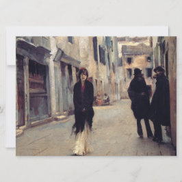 Straße in Venedig (Elegante Frau) (Singer Sargent) Karte