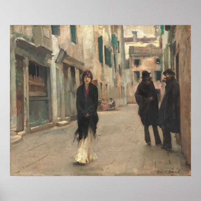Straße in Venedig - John Sargent Fine Art Poster (Vorne)