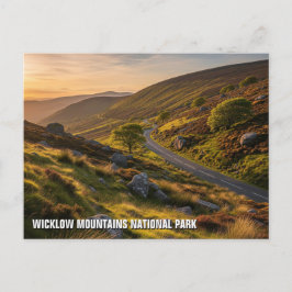 Straße in Wicklow Mountains National Park Irland Postkarte