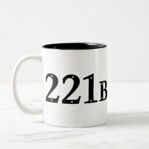 Straße London des Bäcker-221B - Adresse Sherlock Zweifarbige Tasse