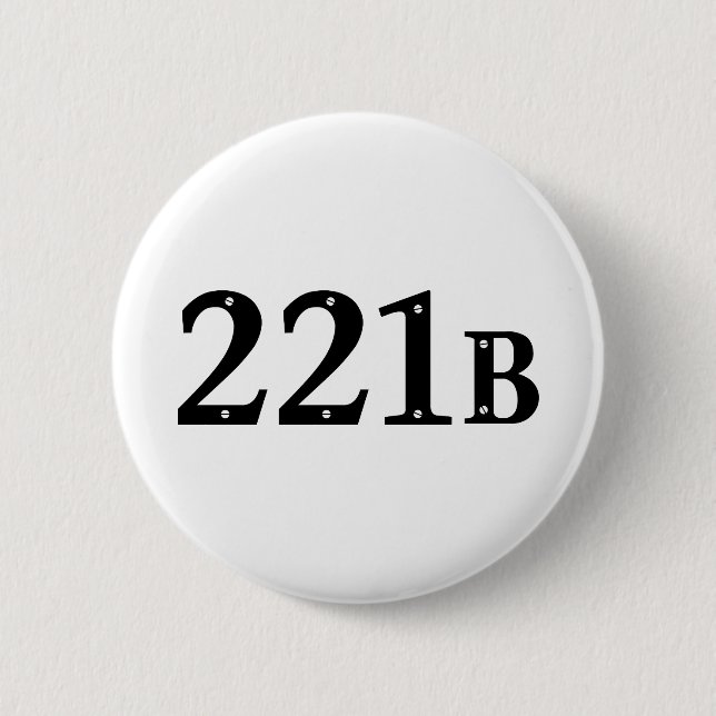 Straße London des Bäcker-221B - Adresse Sherlocks Button (Vorderseite)