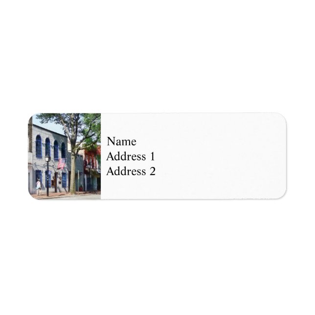 Straße mit amerikanischer Flagge Alexandria VA (Vorne)