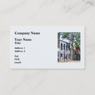 Straße mit amerikanischer Flagge Alexandria VA Visitenkarte