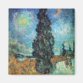 Straße mit Cypress und Star Magnet